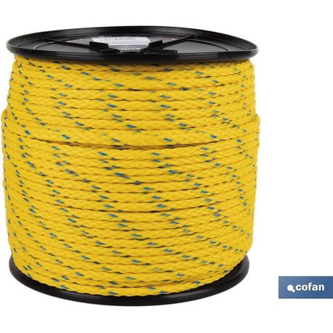 Mehrzweck-Seeseilrolle 10 mm 100 m Gelb/Blau