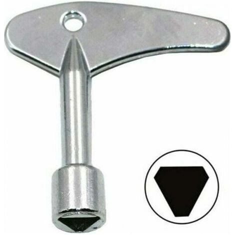 Set di 2 chiavi triangolari da 9 mm Ulisem con interruttore a chiave triangolare per ascensori a gas ed elettrici di emergenza. (1/4)