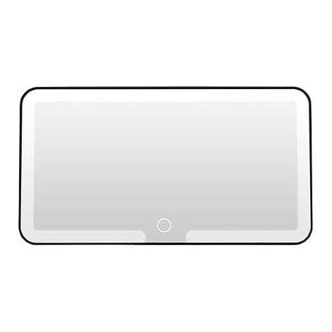 Miroir Pare Soleil Voiture avec 3 Modes Lumières Rechargeable, Blanc