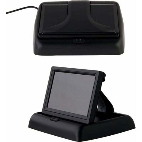 Monitor per auto pieghevole con schermo LCD TFT RGB da 4,3" a 480 colori per telecamera di retromarcia. (1/4)