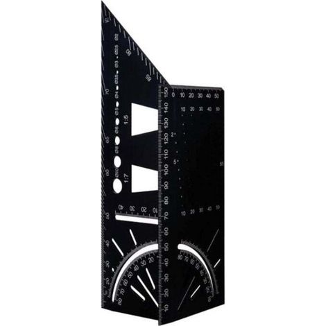 3D Carpenter's Square, Aluminum Alloy Angle Ruler, 45 and 90 Degree Miter Ruler for Woodworking, Measuring Ruler, Beams, Pipes MUMU (1/4)