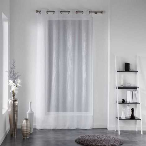 Rideau Voilage "Filiane" 140x240cm Blanc (1/2)