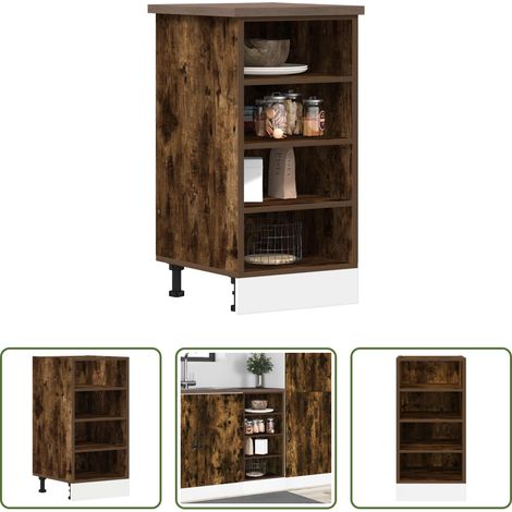Holzwerkstoff - Unterschrank Riga Räuchereiche 40x44,5x81,5 cm Holzwerkstoff (1/5)