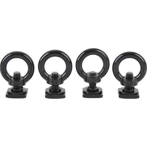 4pcs t Track Mount Tie à l'ancre M8 M8 Rogue des boulons à fente en acier inoxydable pour maintenir les crochets de corde à corde élastique noir (1/5)