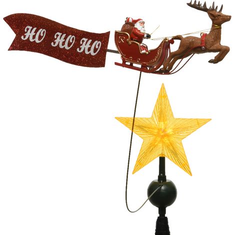 Puntale slitta babbo natale 5 led 488322 (1/3)
