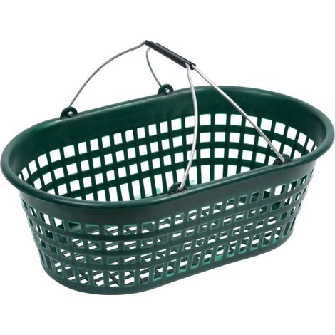 floraworld Gartenkorb 15 kg grün oval, m. Doppelklappbügel (1/2)