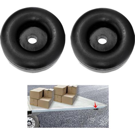 2PCS Trailer Ramp Door Bumper, Bumper Guards, Rubber Bumpers for Trailer, 2.5" Round Rubber Bump Stops, Trailer Accessories Vibration Damping Pads Universal for Most Truck, Trailer (1/5)