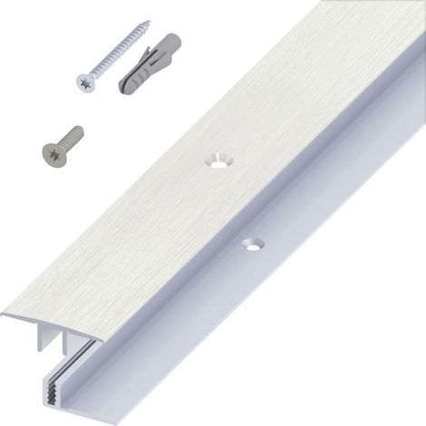 alfer Übergangs-Profil und Träger-Profil 2 m, 33 x 7 - 15 mm Alu gebürstet Übergangsprofil (1/2)