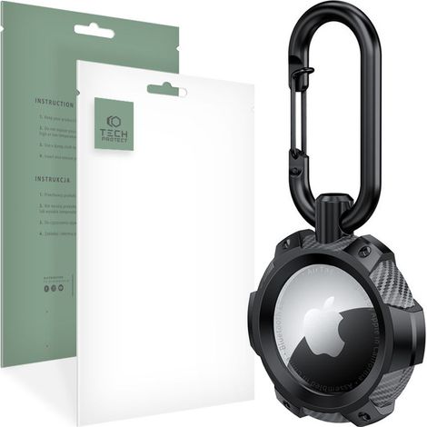 Tech-protect TPU Carbon Apple AirTag Schwarz (1/5)