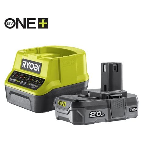 RYOBI Pack batterie 18V One+ 2.0Ah LithiumPlus - 1 chargeur rapide 2.0Ah RC18120-120 (1/10)