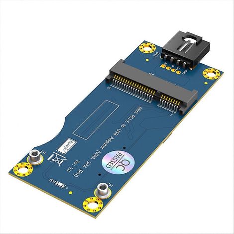 Adaptateur Mini PCI-E vers USB avec emplacement pour carte SIM pour module WWAN/LTE (1/5)