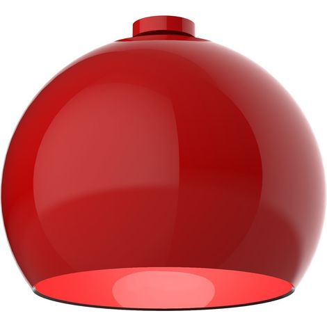 LUMICOM  JOE Plafoniera, 1X E27, max 42W, metallo, rosso lucido, D.40cm
