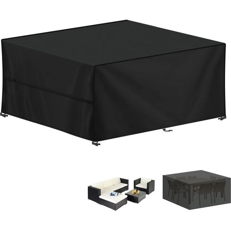 Housse Table Jardin 250x210x90cm Bâche Table de Jardin Imperméable Bache de Protection Exterieur Salon de Jardin, 420D Oxford Housse pour Mobilier de Jardin, Ensembles de Table et de Canapé (1/5)