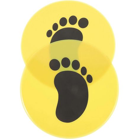Marqueurs d'entraînement de football, outils d'entraînement de football, support antidérapant en PVC jaune, 2 pièces (1/5)
