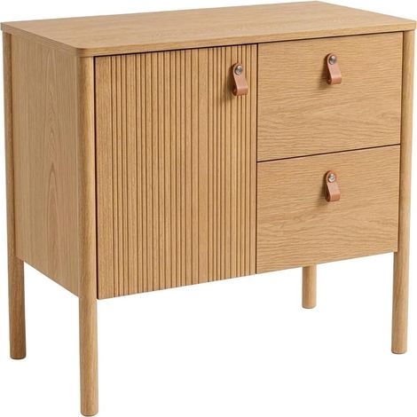 Mobile lavabo 80cm con piedini impiallacciato rovere JOY