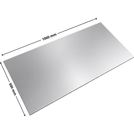 Tôle aluminium anodisé naturel – 1000 x 500 mm - épaisseur 1,5mm