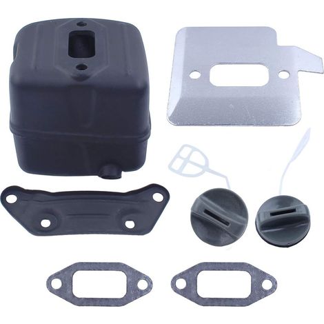 Pot d'échappement Plaque de refroidissement Joint Kit bouchon d'huile carburant pour Husqvarna 365 362 371 372 372XP Pièces détachées pour tronçonneuses (1/5)