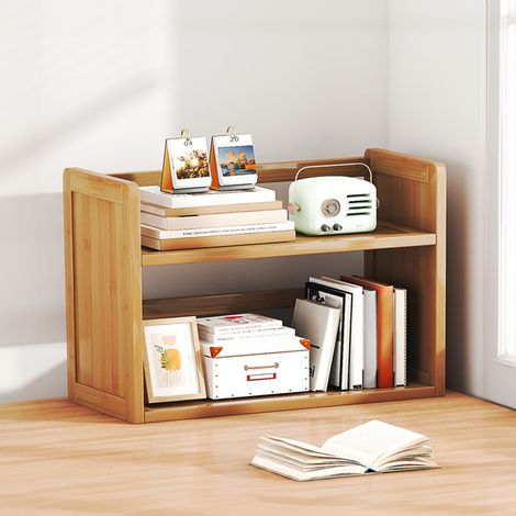 2-Tier Bamboo Desktop Bookshelf (1/3)