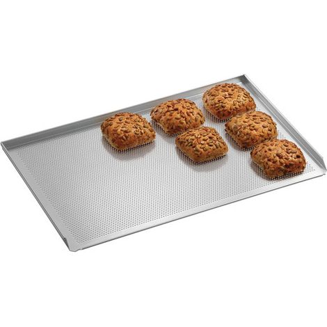 Plaque Aluminium Four 600 x 400 Perforée 3 Bords Relevés - Bartscher