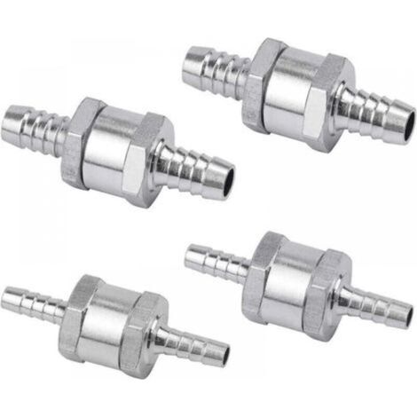 Set of 4 Non-Return Diesel Valves 6/8/10/12mm, Aluminum Alloy Fuel Valve with Arrow for Gasoline Diesel Car Boat Motorcycle (1/5)