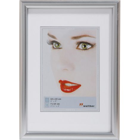 Cadre photo en plastique Walther Galeria - 10 x 15 cm - Argent - Livraison gratuite