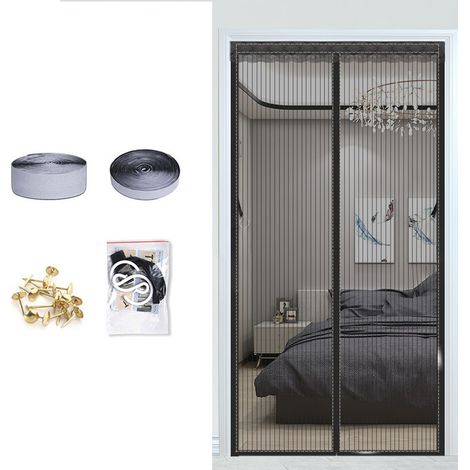 Porte Moustiquaire Magnétique - Fibre De Verre - 96,5 X 211 Cm - Compatible Animaux De Compagnie - 1 Pièce (1/5)