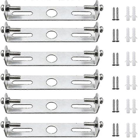 Lot de 6 supports de fixation pour plafonnier, rosaces de 95 mm avec vis, accessoires d'éclairage (1/5)