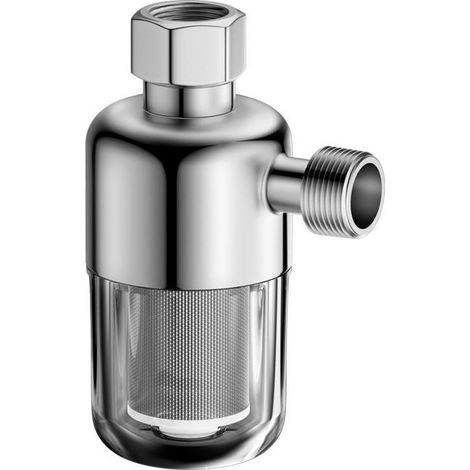 Filtro anticalcare riutilizzabile per doccia, filettatura interna ed esterna da 1/2 pollice, filtrazione efficace delle impurità, per scaldabagni e rubinetti. (1/4)