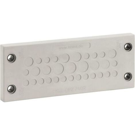 AMXCNOY Icotek KEL-DPZ 24/32 43730 Kabeldurchführungsplatte, max. Anschlussdurchmesser 10,2 mm, Polyamid, Elastomer, Grau, Schwarz, 1 Stück (1/2)