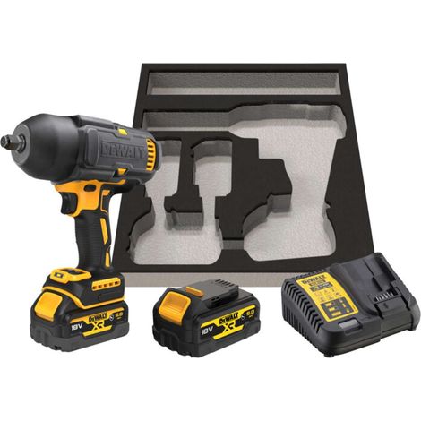 DeWALT - 18V Akku-Schlagschrauber, 2x 5,0 Ah XR-Akkus, Gummihülle, Ladegerät DCF900P2G (1/5)
