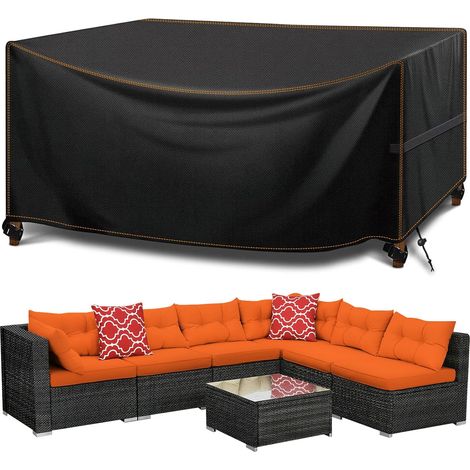 Garden Furniture Tarpaulin, Waterproof, Windproof, UV Resistant 420D Oxford Fabric, Protective Cover for Garden Table, Patio Furniture, Seat Set (1/5)