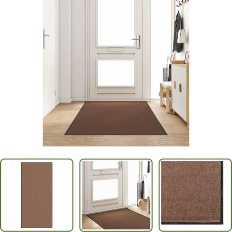 Schmutzschutz - Fußmatte Braun und Schwarz 120 x 250 cm Polypropylen und Vinyl (1/5)