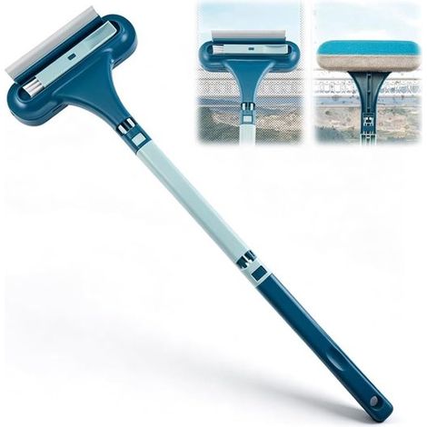 Kit de nettoyage de vitres - Raclette à vitres - Kit de nettoyage de vitres - Nettoyeur de vitres télescopique avec manche - Nettoyeur de vitres et raclette pour le lavage et le séchage (1/5)
