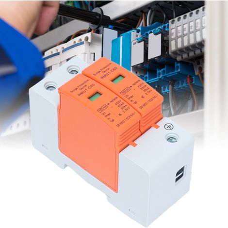 RMU1-C60 Parafoudre 420 V SPD 2P Protection contre la foudre domestique Parafoudre équipotentiel contre les surtensions Capacité maximale : 60 kA (1/5)