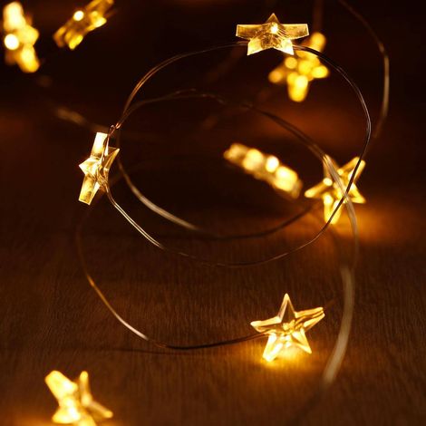 Ghirlanda di rame a 20 led - Stella bianca calda - Feeric lights & christmas (1/2)