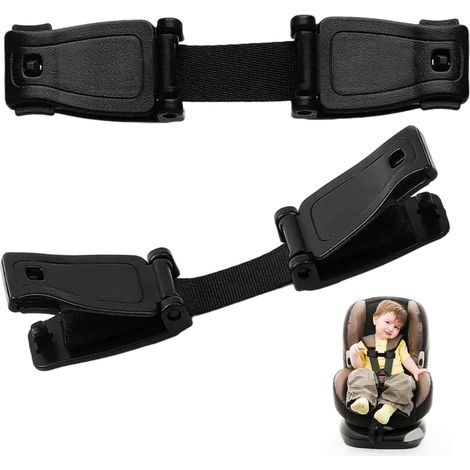Lot de 2 sangles de siège de voiture anti-échappement – Harnais de sécurité réglable pour sièges de voiture – Empêche l'évasion pour plus de sécurité (1/5)