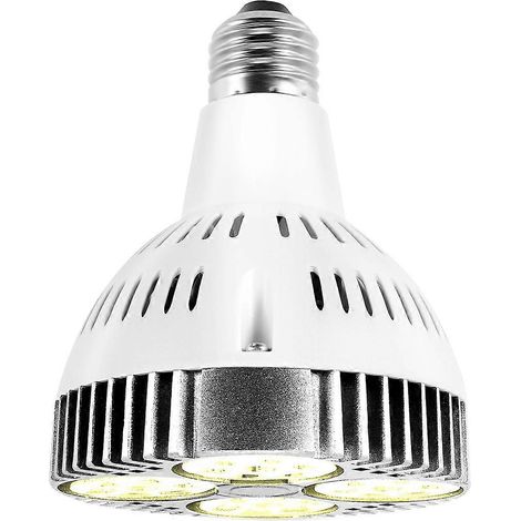 Lampe horticole LED E27 35W à spectre complet, lumière blanche chaude, idéale pour la culture des plantes en intérieur, en serre ou en jardin. (1/5)
