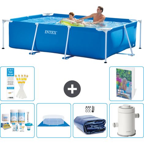 Rechteckiger Frame Pool - 260x160x65 cm - 7-teilig S115