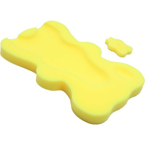 Tapis de Bain Bébé Antidérapant en Éponge, Coussin Jaune pour -né (1/5)