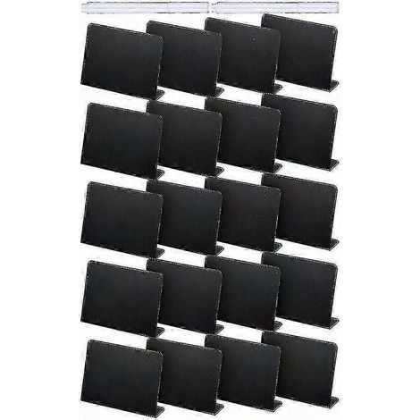 20pcs Mini Ardoise 4x3 Pouces Support Table Autocollant Étiquette Buffet Marqueur Nourriture Décoration Fête (1/5)