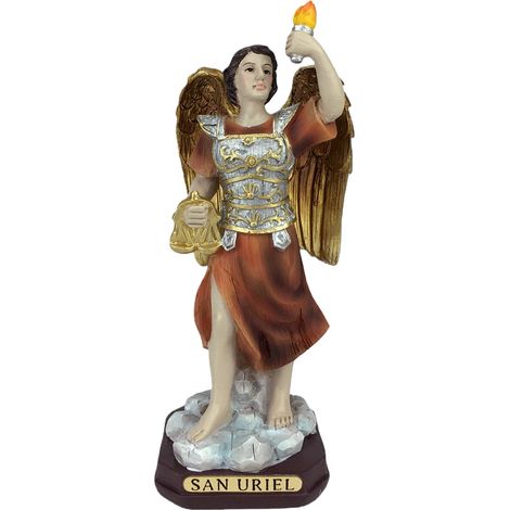 Figura religiosa di Sant'Uriele in resina - Decorazione per la casa con stile divino