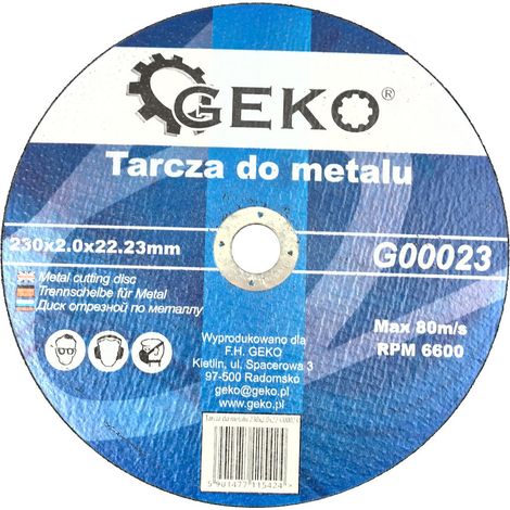 Disco de corte de metal 230x2.0 geko (25/50/100)