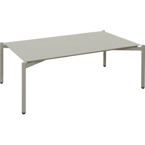 Table de jardin rectangulaire design moderne terrasse balcon 39 x 105 x 65 cm en aluminium vert 040009586