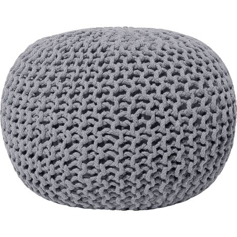 Pouf CONRAD Baumwolle Grau (1/5)