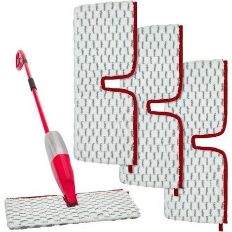 Lot de 3 Recharge Microfibres pour Balai Spray compatibles avec vileda Vileda 1-2 Spraymax, Mop en Microfibre Lavable pour Cuisine (1/4)