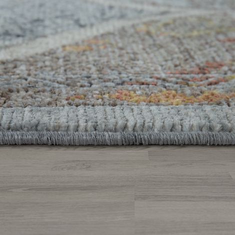 Paco Home Teppich Wohnzimmer Vintage Muster Orientalisch Ornamente Blumenmeer Grün Blau 120x170 cm