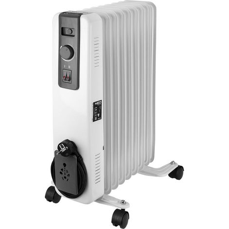 Neo Riscaldatore Elettrico Bianco 2000W con Ruote