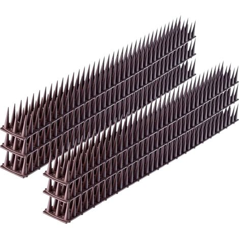 12 Pièces Pics anti-oiseaux, Plastique durable, Base flexible 360°, Sans colle, Pour toit balcon cheminée (1/5)