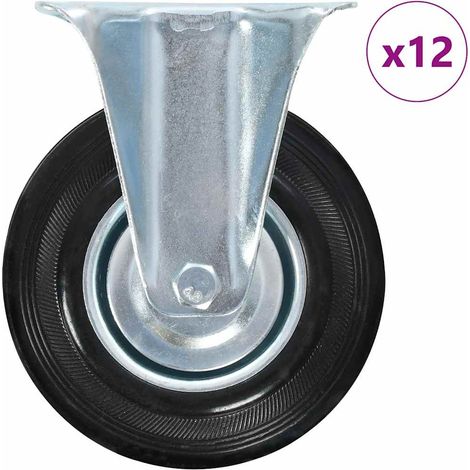 vidaXL Ruedas fijas 12 unidades 125 mm (1/5)