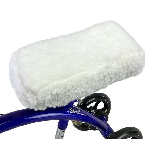 Housse de coussin pour patin à genoux en peau de mouton synthétique pelucheuse de luxe - Accessoire pour patin à genoux, dotée d'un rembourrage en mousse confortable et épais - S'adapte à la plupart d (1/4)